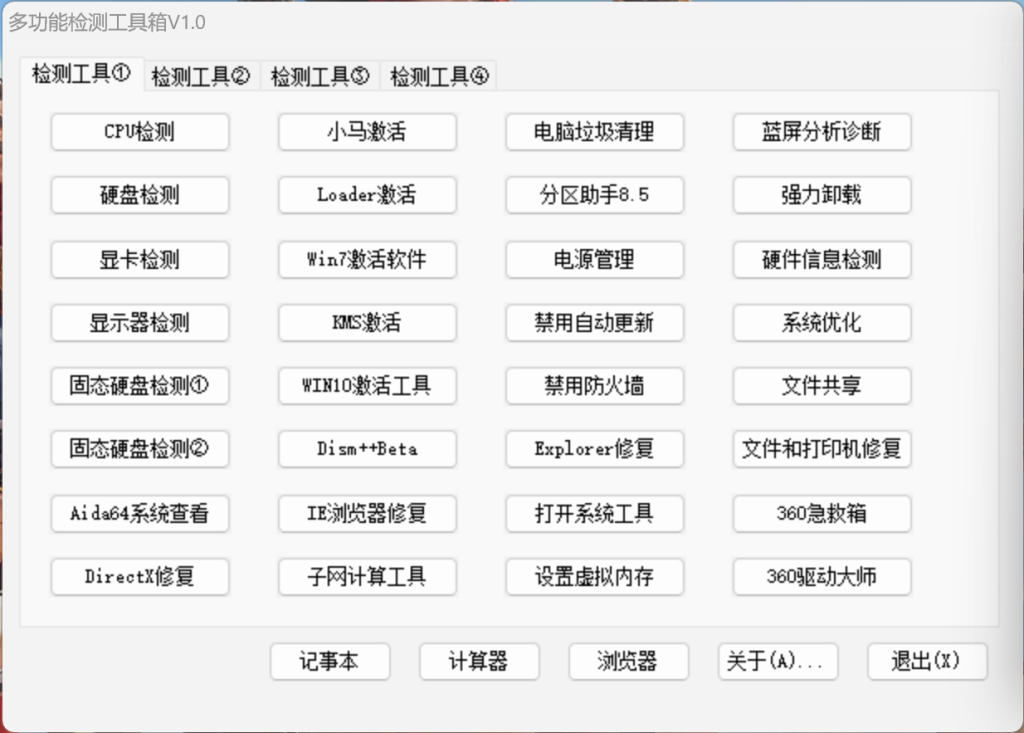 多功能检测工具箱-动鱼小窝